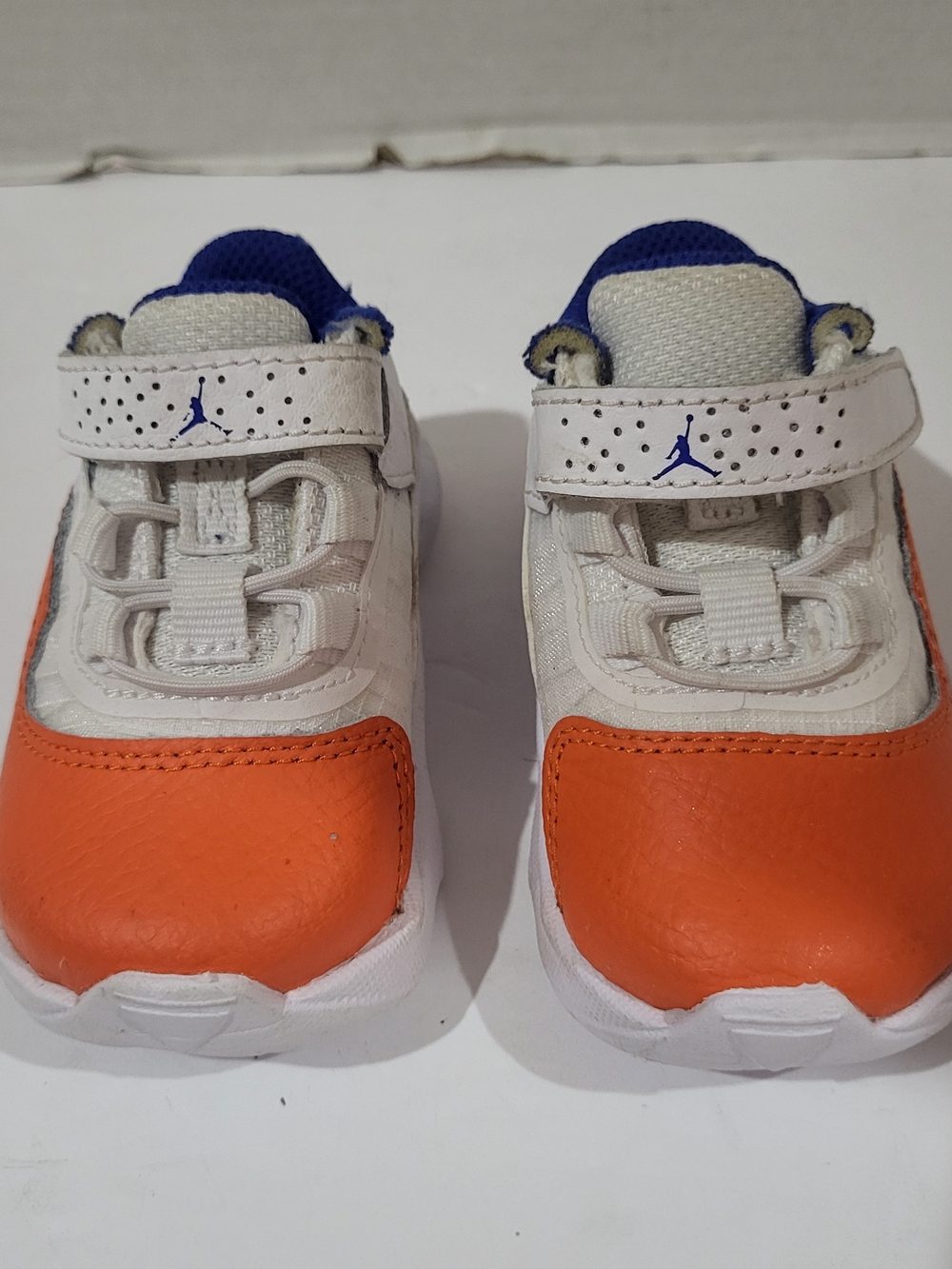 Jordan Air Jordan Low Top Hook & Loop Sneaker White/Orange/Blue 3C CZ0906-108